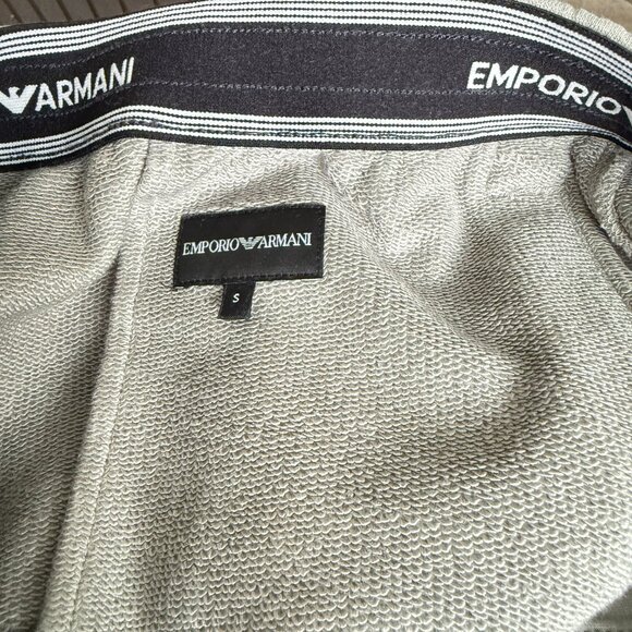 Emporio Armani Mens Gray Cotton Joggers Zip Pocket Sweatpants Logo, XS, S, XL - Picture 11 of 15